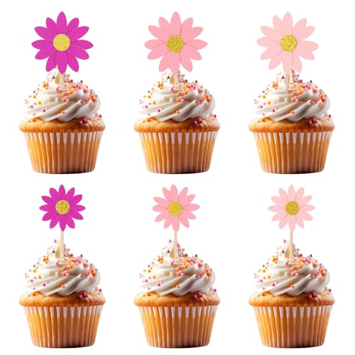 24 Stück Daisy Cupcake Topper Muffin Deko Tortendeko Kuchendeko Essensspieße Daisy Party Picker Gänseblümchen Tortenaufleger für Hochzeit Partydeko in Rosa und Lila 24 Stück Daisy Cupcake Topper Muffin Deko Tortendeko Kuchendeko Essensspieße Daisy Party Picker Gänseblümchen Tortenaufleger für Hochzeit Partydeko in Rosa und Lila von Bremorou