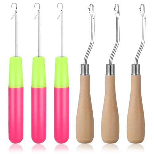 Knüpfhaken 2 Stück Häkelnadel Holz Knüpfnadel Set Knüpfnadel Haar Stricken Ergonomischer Griff Häkelnadel Set Latch Hook Set Crochet Strickhaken Gebogene für Anfänger Knüpfhaken 2 Stück Häkelnadel Holz Knüpfnadel Set Knüpfnadel Haar Stricken Ergonomischer Griff Häkelnadel Set Latch Hook Set Crochet Strickhaken Gebogene für Anfänger von Bremorou