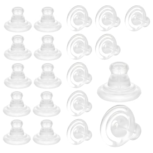 Silikon-Ohrring-Verschlüsse für Drahtohrringe, Verriegelung für Ohrstecker/Tropfen, schwerer Komfort, Gummi-Ohrring-Verschlüsse für Ohrstecker, Sicherheits-Stopper für Damen und Herren, 10 Stück (20) von Bremorou