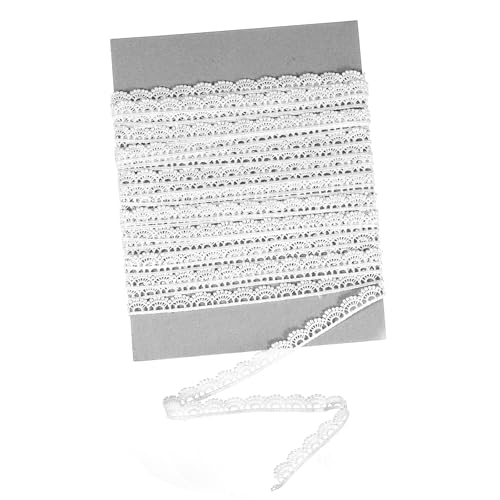 Spitzenband Weiß, Spitzenborte, Bordüre Stoff, Zierband zum Nähen, Spitzenbänder Vintage, Spitze zum Nähen, Borten und Bänder zum Nähen für DIY Nähen Handwerk Hochzeit Deko, 9,1 m/Rolle Spitzenband Weiß, Spitzenborte, Bordüre Stoff, Zierband zum Nähen, Spitzenbänder Vintage, Spitze zum Nähen, Borten und Bänder zum Nähen für DIY Nähen Handwerk Hochzeit Deko, 9,1 m/Rolle von Bremorou