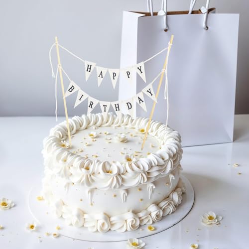 Tortendeko Geburtstag, Happy Birthday Tortendeko, Kuchen Deko, Rustic Happy Birthday Deko, Vintage Cake Topper Geburtstag, Girlande GeburtstagsDeko für Geburtstagsfeier Dekoration Tortendeko Geburtstag, Happy Birthday Tortendeko, Kuchen Deko, Rustic Happy Birthday Deko, Vintage Cake Topper Geburtstag, Girlande GeburtstagsDeko für Geburtstagsfeier Dekoration von Bremorou