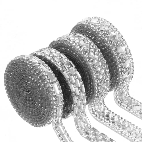 4 Stück Glitzerband Selbstklebend Silber Strassborte Strassbänder Diamantband Dekoband Kristallband Silber Für Diy Dekorationen Hochzeit Party Selbstklebend Kleidung Und Bastelprojekte 4 Stück Glitzerband Selbstklebend Silber Strassborte Strassbänder Diamantband Dekoband Kristallband Silber Für Diy Dekorationen Hochzeit Party Selbstklebend Kleidung Und Bastelprojekte von Bremorou