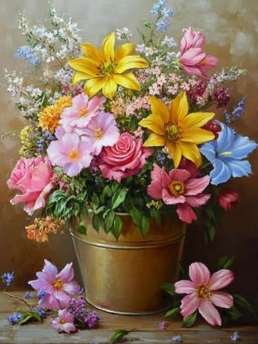 Brennora 11CT Vorgedrucktes Kreuzstich-Set Blumen für Erwachsene und Anfänger DIY Stickbilder für Wandkunst-Heimdekoration 40x50 cm Brennora 11CT Vorgedrucktes Kreuzstich-Set Blumen für Erwachsene und Anfänger DIY Stickbilder für Wandkunst-Heimdekoration 40x50 cm von Brennora