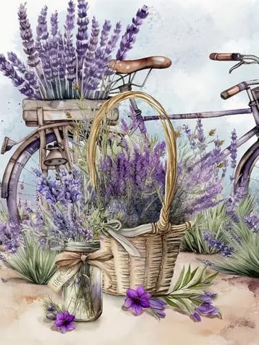 Brennora 11CT Vorgedrucktes Kreuzstich-Set Blumenkorbfahrrad für Erwachsene und Anfänger DIY Stickbilder für Wandkunst-Heimdekoration 40x50 cm Brennora 11CT Vorgedrucktes Kreuzstich-Set Blumenkorbfahrrad für Erwachsene und Anfänger DIY Stickbilder für Wandkunst-Heimdekoration 40x50 cm von Brennora