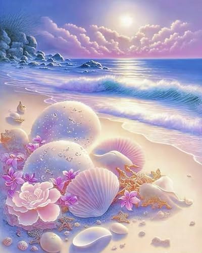 Brennora 11CT Vorgedrucktes Kreuzstich-Set Bunte Muscheln am Meer für Erwachsene und Anfänger DIY Stickbilder für Wandkunst-Heimdekoration 40×50cm Brennora 11CT Vorgedrucktes Kreuzstich-Set Bunte Muscheln am Meer für Erwachsene und Anfänger DIY Stickbilder für Wandkunst-Heimdekoration 40×50cm von Brennora
