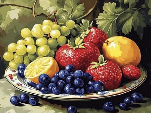 Brennora 11CT Vorgedrucktes Kreuzstich-Set Obstteller für Erwachsene und Anfänger DIY Stickbilder für Wandkunst-Heimdekoration 40x50 cm Brennora 11CT Vorgedrucktes Kreuzstich-Set Obstteller für Erwachsene und Anfänger DIY Stickbilder für Wandkunst-Heimdekoration 40x50 cm von Brennora