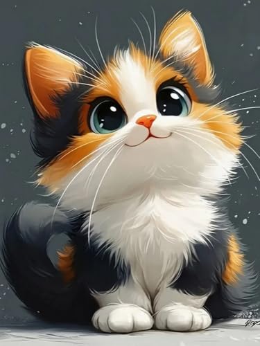 Brennora 11CT Vorgedrucktes Kreuzstich-Set Süße Cartoon-Katze für Erwachsene und Anfänger DIY Stickbilder für Wandkunst-Heimdekoration 40x50 cm Brennora 11CT Vorgedrucktes Kreuzstich-Set Süße Cartoon-Katze für Erwachsene und Anfänger DIY Stickbilder für Wandkunst-Heimdekoration 40x50 cm von Brennora