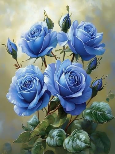 Brennora 5D-Diamant-Malset DIY-Malset für Erwachsene und Kinder Malen nach Zahlen runde Strass-Bastelleinwand für Heimdekoration Blaue Blume 40x50 cm Brennora 5D-Diamant-Malset DIY-Malset für Erwachsene und Kinder Malen nach Zahlen runde Strass-Bastelleinwand für Heimdekoration Blaue Blume 40x50 cm von Brennora