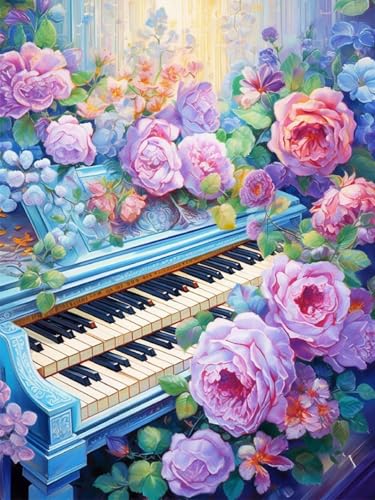 Brennora 5D Diamond Painting Set Blumenklavier Erwachsene DIY-Mosaik Arts Crystal Strass Kunsthandwerk für Zuhause Wand Dekor 40x50 cm Brennora 5D Diamond Painting Set Blumenklavier Erwachsene DIY-Mosaik Arts Crystal Strass Kunsthandwerk für Zuhause Wand Dekor 40x50 cm von Brennora