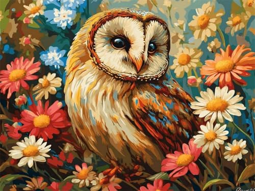 Brennora 5D Diamond Painting Set Bunter Blumenvogel Erwachsene DIY-Mosaik Arts Crystal Strass Kunsthandwerk für Zuhause Wand Dekor 40x50 cm von Brennora