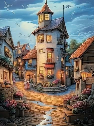 Brennora 5D Diamond Painting Set Märchenwelt Erwachsene DIY-Mosaik Arts Crystal Strass Kunsthandwerk für Zuhause Wand Dekor 40x50 cm von Brennora