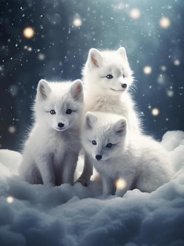 Brennora 5D Diamond Painting Set Schneefuchs Erwachsene DIY-Mosaik Arts Crystal Strass Kunsthandwerk für Zuhause Wand Dekor 40x50 cm Brennora 5D Diamond Painting Set Schneefuchs Erwachsene DIY-Mosaik Arts Crystal Strass Kunsthandwerk für Zuhause Wand Dekor 40x50 cm von Brennora