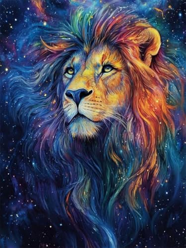 Brennora 5D Diamond Painting Set Tier Löwe Erwachsene DIY-Mosaik Arts Crystal Strass Kunsthandwerk für Zuhause Wand Dekor 40x50 cm von Brennora