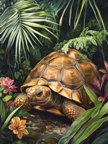 Brennora Vorgedruckt Kreuzstich Set 11CT Stickerei Leinwand kit Schildkröte DIY Kunst für Anfänger Kinder Heimdekoration 40x50 cm Brennora Vorgedruckt Kreuzstich Set 11CT Stickerei Leinwand kit Schildkröte DIY Kunst für Anfänger Kinder Heimdekoration 40x50 cm von Brennora