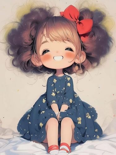 Brennora Vorgedruckt Kreuzstich Set Cartoon-Mädchen 11CT Stickerei Leinwand kit DIY Kunst für Anfänger Kinder Heimdekoration 40x50 cm Brennora Vorgedruckt Kreuzstich Set Cartoon-Mädchen 11CT Stickerei Leinwand kit DIY Kunst für Anfänger Kinder Heimdekoration 40x50 cm von Brennora