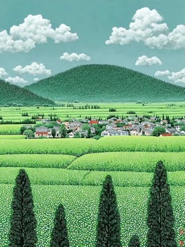 Brennora Vorgedruckt Kreuzstich Set Feldlandschaft 11CT Stickerei Leinwand kit DIY Kunst für Anfänger Kinder Heimdekoration 40x50 cm Brennora Vorgedruckt Kreuzstich Set Feldlandschaft 11CT Stickerei Leinwand kit DIY Kunst für Anfänger Kinder Heimdekoration 40x50 cm von Brennora