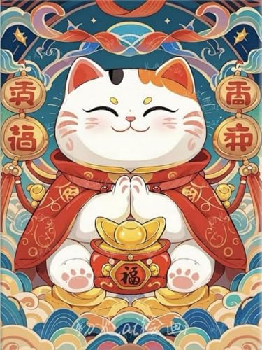 Brennora Vorgedruckt Kreuzstich Set Glückliche Katze 11CT Stickerei Leinwand kit DIY Kunst für Anfänger Kinder Heimdekoration 40x50 cm Brennora Vorgedruckt Kreuzstich Set Glückliche Katze 11CT Stickerei Leinwand kit DIY Kunst für Anfänger Kinder Heimdekoration 40x50 cm von Brennora