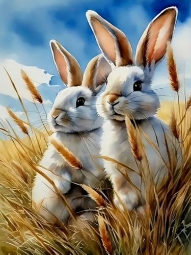 Brennora Vorgedruckt Kreuzstich Set Landkaninchen 11CT Stickerei Leinwand kit DIY Kunst für Anfänger Kinder Heimdekoration 40x50 cm Brennora Vorgedruckt Kreuzstich Set Landkaninchen 11CT Stickerei Leinwand kit DIY Kunst für Anfänger Kinder Heimdekoration 40x50 cm von Brennora