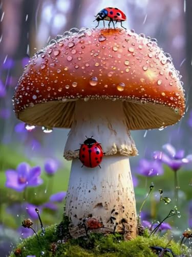 Brennora Vorgedruckt Kreuzstich Set Pilz 11CT Stickerei Leinwand kit DIY Kunst für Anfänger Kinder Heimdekoration 40x50 cm Brennora Vorgedruckt Kreuzstich Set Pilz 11CT Stickerei Leinwand kit DIY Kunst für Anfänger Kinder Heimdekoration 40x50 cm von Brennora