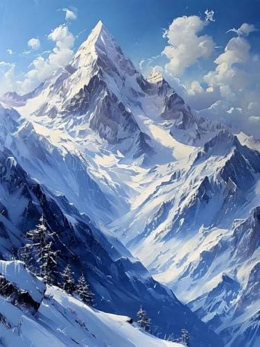 Brennora Vorgedruckt Kreuzstich Set Schneebedeckte Gipfel 11CT Stickerei Leinwand kit DIY Kunst für Anfänger Kinder Heimdekoration 40x50 cm Brennora Vorgedruckt Kreuzstich Set Schneebedeckte Gipfel 11CT Stickerei Leinwand kit DIY Kunst für Anfänger Kinder Heimdekoration 40x50 cm von Brennora