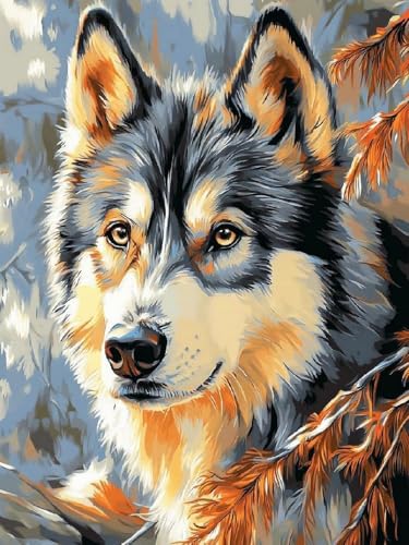 Brennora Vorgedruckt Kreuzstich Set Tierische Wölfe 11CT Stickerei Leinwand kit DIY Kunst für Anfänger Kinder Heimdekoration 40x50 cm Brennora Vorgedruckt Kreuzstich Set Tierische Wölfe 11CT Stickerei Leinwand kit DIY Kunst für Anfänger Kinder Heimdekoration 40x50 cm von Brennora
