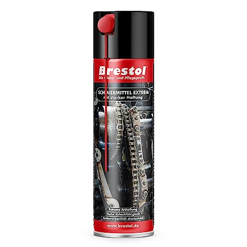 Brestol SCHMIERMITTEL EXTREM SPRAY 400 ml mit starker Haftung - Schmierspray Silikonspray Kriechöl Zahnradspray Kettenspray Seilspray Kolbenspray Haftschmierstoff Haftspray Haftschmiermittel von Brestol