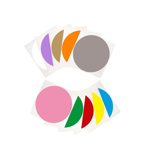 BriCabel 10,2 cm große runde Etiketten, 10 Farben, Packung mit 150 runden Etiketten, starke runde Haftung und abnehmbare Punktaufkleber, Marker BriCabel 10,2 cm große runde Etiketten, 10 Farben, Packung mit 150 runden Etiketten, starke runde Haftung und abnehmbare Punktaufkleber, Marker von BriCabel
