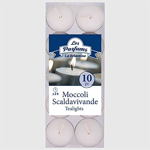 Briancasa MOC00903A Moccoli Tealights, Paraffinwachs, Weiß, Einheitsgröße von Briancasa