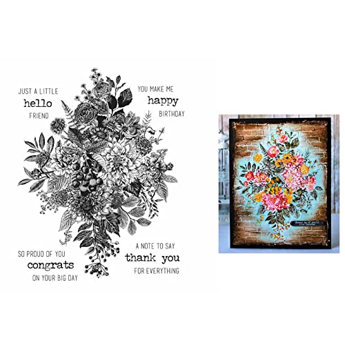 Blumenstrauß, Blume, Hallo, Freund, Danke, Herzlichen Glückwunsch, alles Gute zum Geburtstag, klarer Gummistempel, DIY Scrapbooking, Basteln, Kartenherstellung, Kunstalbum, Geschenkkarte Blumenstrauß, Blume, Hallo, Freund, Danke, Herzlichen Glückwunsch, alles Gute zum Geburtstag, klarer Gummistempel, DIY Scrapbooking, Basteln, Kartenherstellung, Kunstalbum, Geschenkkarte von Briartw