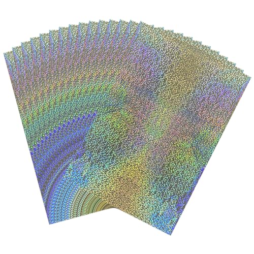 Briartw 100 Blatt Laser-Silber-Glitzer-Holografisches Heißfolienpapier, 20 x 29 cm, Toner-Reaktivfolie, Heißprägefolie, Laserdrucker und Laminiergerät, für Scrapbooking, Basteln, Kartenherstellung, Briartw 100 Blatt Laser-Silber-Glitzer-Holografisches Heißfolienpapier, 20 x 29 cm, Toner-Reaktivfolie, Heißprägefolie, Laserdrucker und Laminiergerät, für Scrapbooking, Basteln, Kartenherstellung, von Briartw
