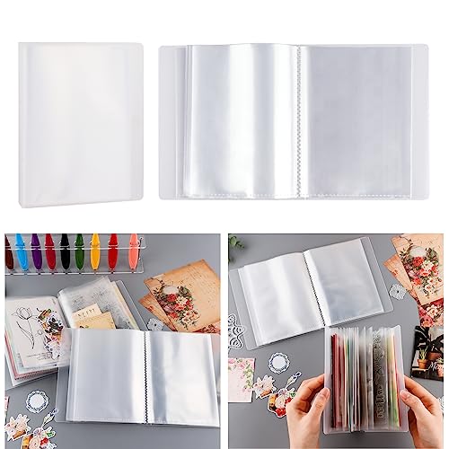 Briartw 2 Stück A6 Mini-Album-Aufbewahrung, transparenter Aufkleber, Foto-Aufbewahrung, Album, Stempel, Stanzformen, Aufbewahrungsbuch, Organizer, Ordner, Mini-Aufbewahrungsbroschüre mit 40 Seiten, von Briartw