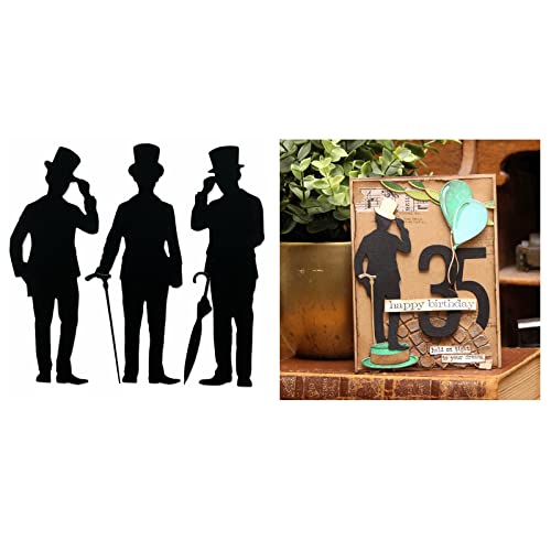 Briartw 3-teiliges Gentleman Metall-Stanzformen-Set, DIY, Scrapbooking, Prägeschablonen, Kartenherstellung, Alben, Stanzformen, DIY-Papier, Grußkarten, Geschenkkarten Briartw 3-teiliges Gentleman Metall-Stanzformen-Set, DIY, Scrapbooking, Prägeschablonen, Kartenherstellung, Alben, Stanzformen, DIY-Papier, Grußkarten, Geschenkkarten von Briartw