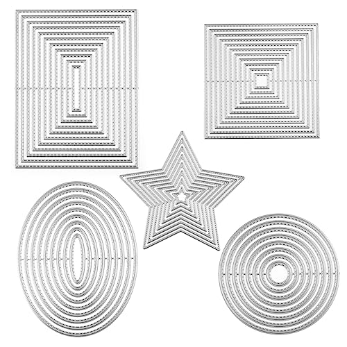 Briartw 5 Stück/Set interne Stichrahmen-Stanzformen, Metallschablone für Kartenherstellung, DIY-Sammelalben, handgefertigte Einladungskarten, Postkarten, Stressabbau, Präge, Dekoration, Bastelwerkzeug Briartw 5 Stück/Set interne Stichrahmen-Stanzformen, Metallschablone für Kartenherstellung, DIY-Sammelalben, handgefertigte Einladungskarten, Postkarten, Stressabbau, Präge, Dekoration, Bastelwerkzeug von Briartw