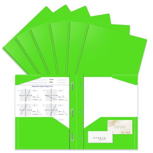 Briartw 6er-Pack hellgrüne Taschenmappen mit Zinken, frisch und beruhigend, für Studiensitzungen, Frühjahrssemester, Biologie, Ökologie und organisierte Entspannung Briartw 6er-Pack hellgrüne Taschenmappen mit Zinken, frisch und beruhigend, für Studiensitzungen, Frühjahrssemester, Biologie, Ökologie und organisierte Entspannung von Briartw