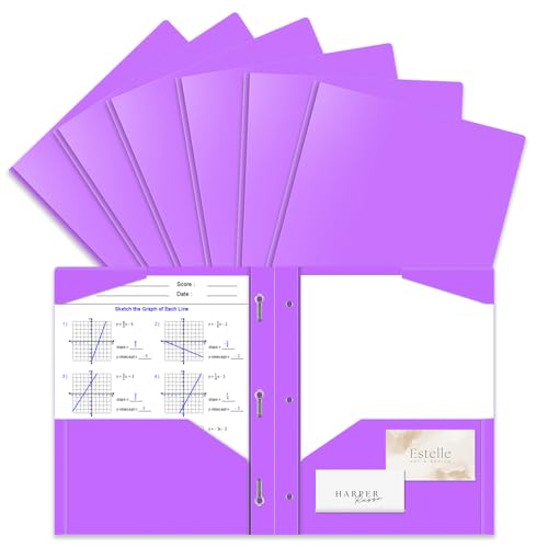 Briartw 6er-Pack violette Kunststoff-Taschenordner mit Zinken, Briefgröße für kreative Studenten, Kunst, Musik, Theater, Geschenkprogramme und einzigartige Organisation Briartw 6er-Pack violette Kunststoff-Taschenordner mit Zinken, Briefgröße für kreative Studenten, Kunst, Musik, Theater, Geschenkprogramme und einzigartige Organisation von Briartw