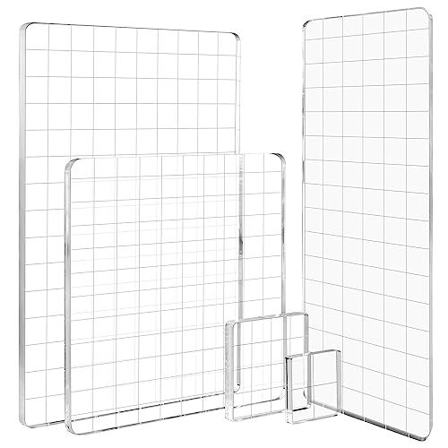 Briartw Acryl-Stempelblock, transparentes Stempelwerkzeug-Set mit Gitterlinien für Scrapbooking, Basteln, Kartenherstellung, transparentes Acryl-Stempel-Set mit Gitterlinien, verschiedene Größen, Briartw Acryl-Stempelblock, transparentes Stempelwerkzeug-Set mit Gitterlinien für Scrapbooking, Basteln, Kartenherstellung, transparentes Acryl-Stempel-Set mit Gitterlinien, verschiedene Größen, von Briartw