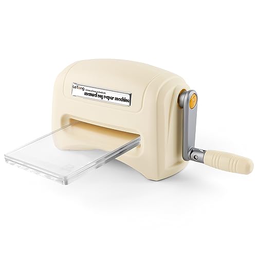 Briartw Beige Manuelle Prägemaschine-Mini-Stanzmaschine und 1 Paar kleine Schneidepads-Mini-manuelle Stanz- und Prägemaschine-Stanzmaschine zum Basteln Briartw Beige Manuelle Prägemaschine-Mini-Stanzmaschine und 1 Paar kleine Schneidepads-Mini-manuelle Stanz- und Prägemaschine-Stanzmaschine zum Basteln von Briartw