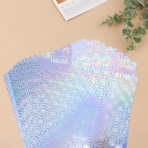 Briartw Heißfolienpapier, 20 x 29 cm, silberfarbene Schneeflocke, 50 Blatt, Toner, reaktive Folie, Heißprägefolie, Papier von Laserdrucker und Laminator, für Scrapbooking, Basteln, Kartenherstellung, Briartw Heißfolienpapier, 20 x 29 cm, silberfarbene Schneeflocke, 50 Blatt, Toner, reaktive Folie, Heißprägefolie, Papier von Laserdrucker und Laminator, für Scrapbooking, Basteln, Kartenherstellung, von Briartw