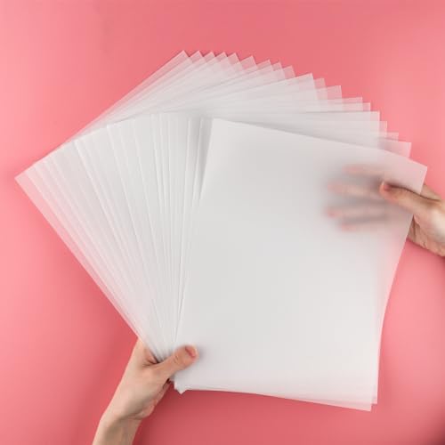Briartw Pergamentpapier, durchscheinend, 115 g/m², 21,6 x 27,9 cm, bedruckbares Pergamentpapier, hitzebeständig, mattiert, glatt, für Kartenüberlagerungen, Einladungen, Bauchbänder, Umschläge, von Briartw