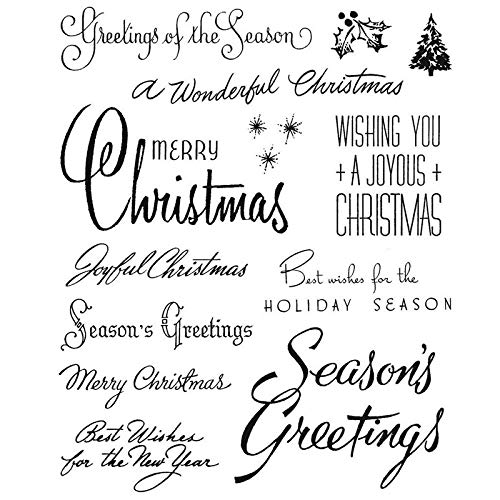 Briartw Stempel für Grußkarten, Weihnachtsgrüße und Wörter für Bastelarbeiten, Scrapbooking, Papierbasteln, Handarbeiten, Scrapbook-Zubehör Briartw Stempel für Grußkarten, Weihnachtsgrüße und Wörter für Bastelarbeiten, Scrapbooking, Papierbasteln, Handarbeiten, Scrapbook-Zubehör von Briartw