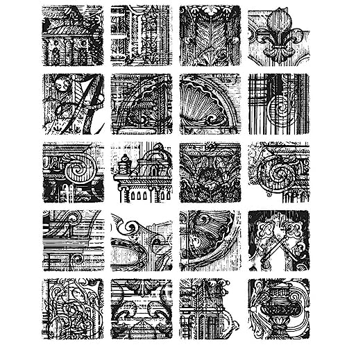 Briartw Vintage World Corner Clear Stempel-Set für DIY Scrapbooking Stempel Siegel Silikon Stempel Handwerk Karten Herstellung Kunst Album Dekor Geschenkpapier Karte (20 kleine Stempel) von Briartw