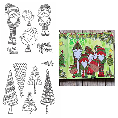 Frohe Weihnachten, Frohes Neues Jahr, Elfen, Vögel, Weihnachtsmann, warme Wünsche, 2 Stück, transparente Silikonstempel für DIY Scrapbooking, Prägung, Basteln, Geschenkkarten, Weihnachtsdekoration Frohe Weihnachten, Frohes Neues Jahr, Elfen, Vögel, Weihnachtsmann, warme Wünsche, 2 Stück, transparente Silikonstempel für DIY Scrapbooking, Prägung, Basteln, Geschenkkarten, Weihnachtsdekoration von Briartw