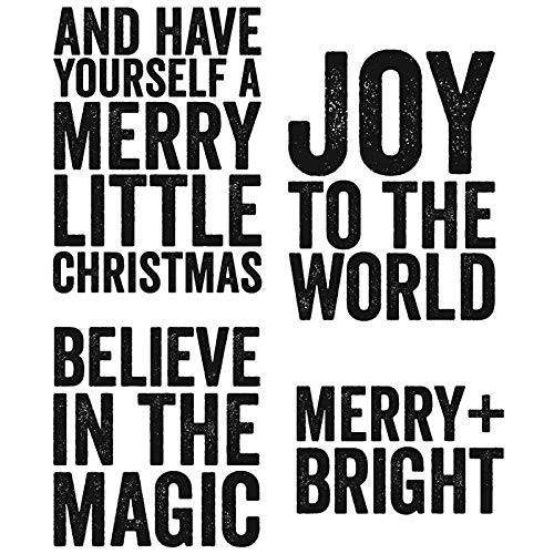 Joy-Buchstabenstempel für Kartengestaltung, Marry Bright,Believe in The Magic,Merry Little Christmas-Wörter, transparenter Gummistempel für Scrapbooking, Papierbasteln, Handarbeiten, Scrapbooking von Briartw