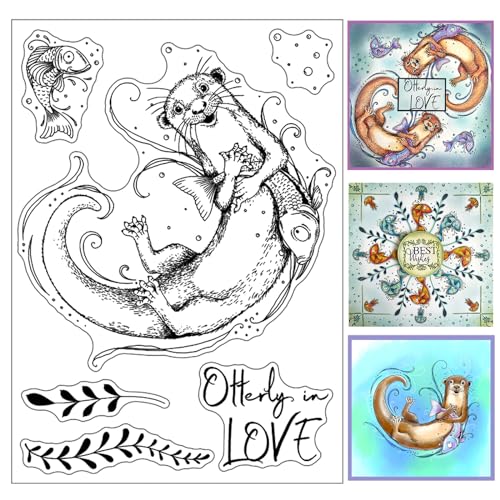 Otter Fish Otterly in Love Gummistempel-Set,transparent,15,2 x 20,3 cm,für Scrapbooking,Alben,Kartenherstellung,Geschenk,Basteln,Prägen,Stempeln,Tinte,handgefertigt,Papierkarten,Dekoration Otter Fish Otterly in Love Gummistempel-Set,transparent,15,2 x 20,3 cm,für Scrapbooking,Alben,Kartenherstellung,Geschenk,Basteln,Prägen,Stempeln,Tinte,handgefertigt,Papierkarten,Dekoration von Briartw