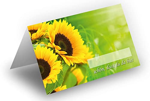 50 Stück Tischkarten Sonnenblumen Platzkarten Namens Karten für Hochzeit Geburtstag Feier Taufe Kommunion Konfirmation Firmung Jugendweihe, Premium Qualität, Blumen-Dekor, 50 Stück Tischkarten Sonnenblumen Platzkarten Namens Karten für Hochzeit Geburtstag Feier Taufe Kommunion Konfirmation Firmung Jugendweihe, Premium Qualität, Blumen-Dekor, von Briefumschläge24Plus