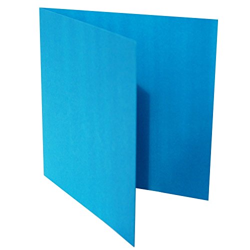 Briefumschläge24Plus 25 Quadratische Klappkarten zum selbst Beschriften in Blau : von der Größe 120 x 120 mm 12 x 12 cm von Briefumschläge24Plus