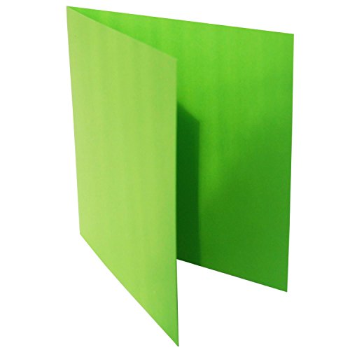 Briefumschläge24Plus 25 Quadratische Klappkarten zum selbst Beschriften in Gras Grün : von der Größe 120 x 120 mm 12 x 12 cm von Briefumschläge24Plus