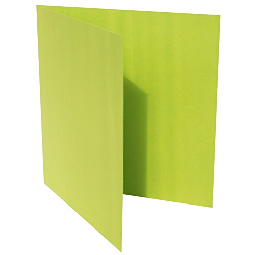 Briefumschläge24Plus 25 Quadratische Klappkarten zum selbst Beschriften in Hell Grün : von der Größe 120 x 120 mm 12 x 12 cm von Briefumschläge24Plus