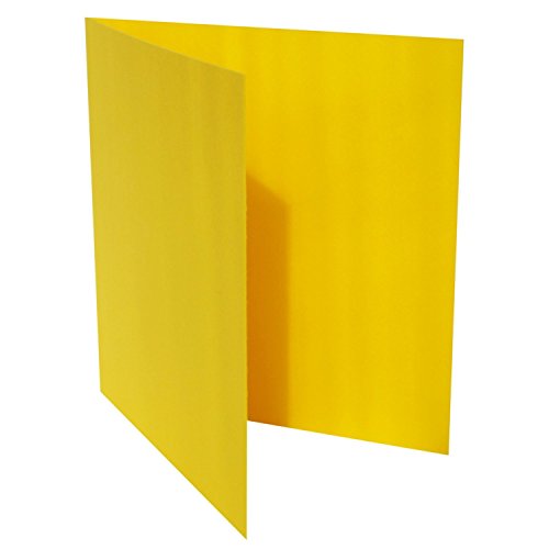 Briefumschläge24Plus 25 Quadratische Klappkarten zum selbst Beschriften in Intensiv Gelb : von der Größe 155 x 155 mm 15,5 x 15,5 cm von Briefumschläge24Plus