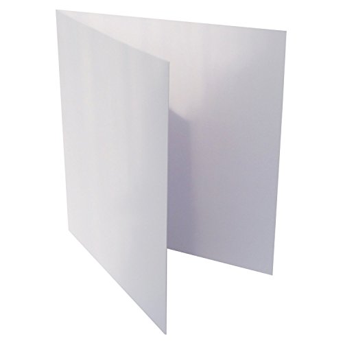 Briefumschläge24Plus 25 Quadratische Klappkarten zum selbst Beschriften in Polar Weiß: von der Größe 155 x 155 mm 15,5 x 15,5 cm von Briefumschläge24Plus
